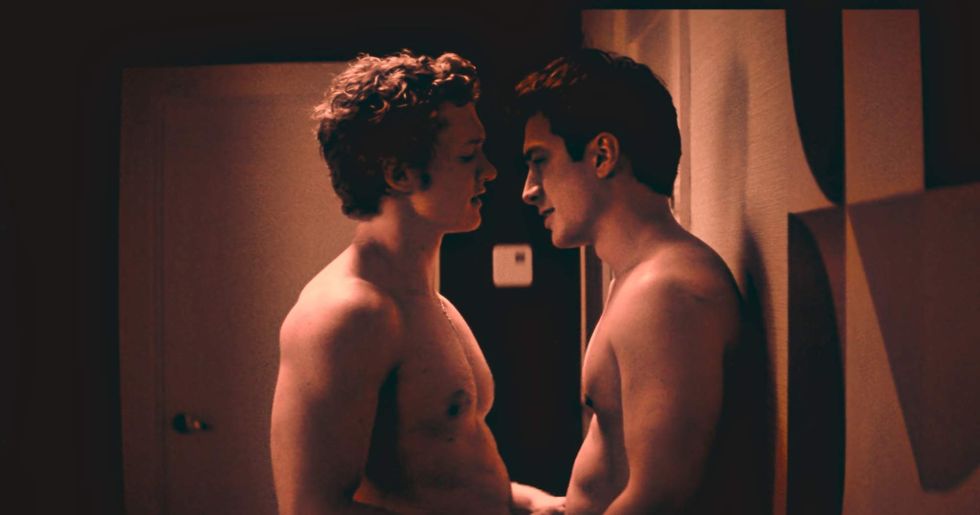 Hudson Williams and Connor Storrie in 'Heated Rivalry'