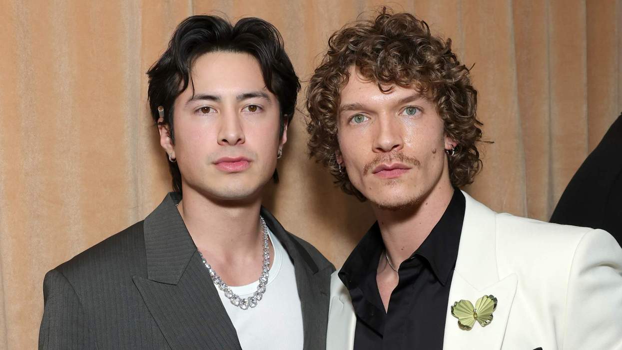 Hudson Williams and Connor Storrie in Los Angeles, California.