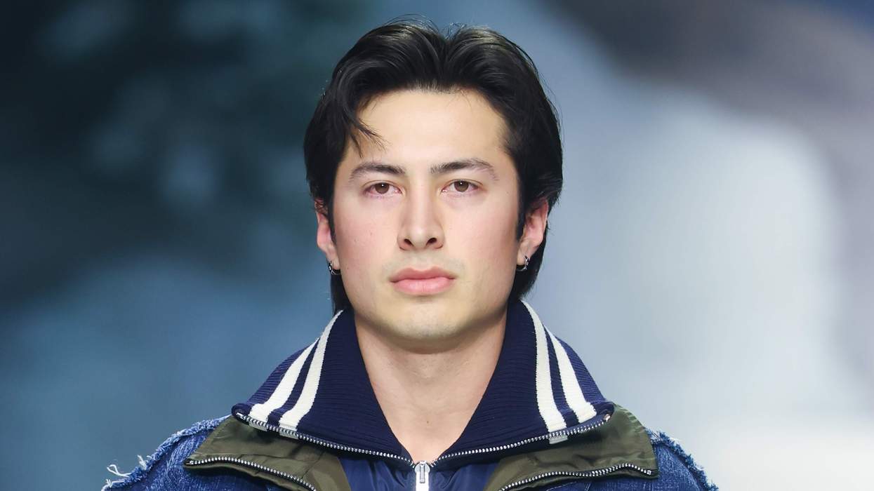 Hudson Williams walks the runway at the Dsquared2 fashion show during the Milan Fashion Week.