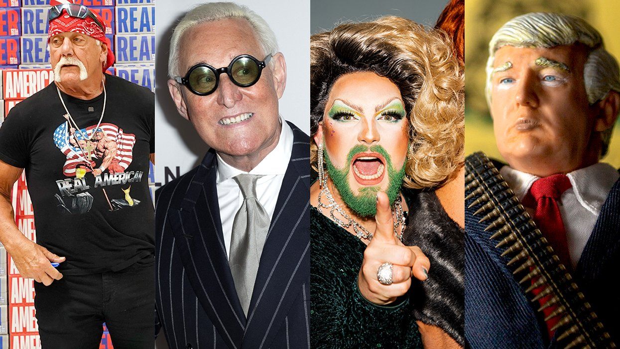 hulk hogan roger stone drag queens DJT rambo figurine photo gallery ChicFilA streaming show pitches