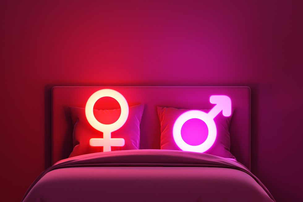 illuminated male and female signs
