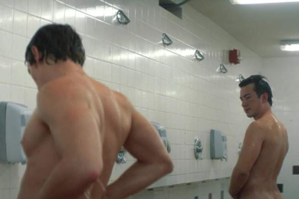 Ilya and Shane in the gym shower