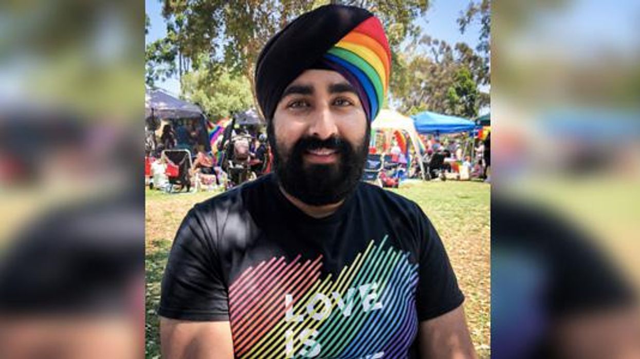 <p>Amazing Rainbow Turban Photo Goes Viral for Pride</p>
