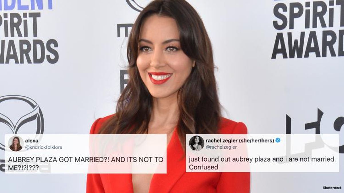 Aubrey Plaza Got Married & the Is Spiraling