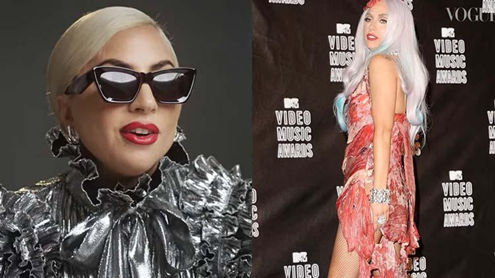 Lady Gaga's Most Iconic Dresses and Blue Hair Looks - wide 4