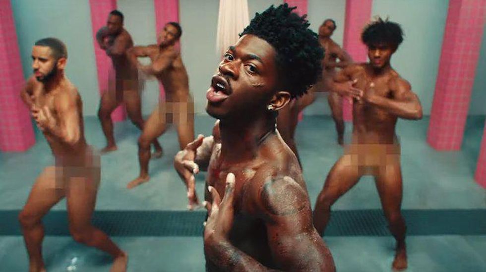 Watch Lil Nas X Bring That Shower Scene to 2021 VMAs Awards Stage