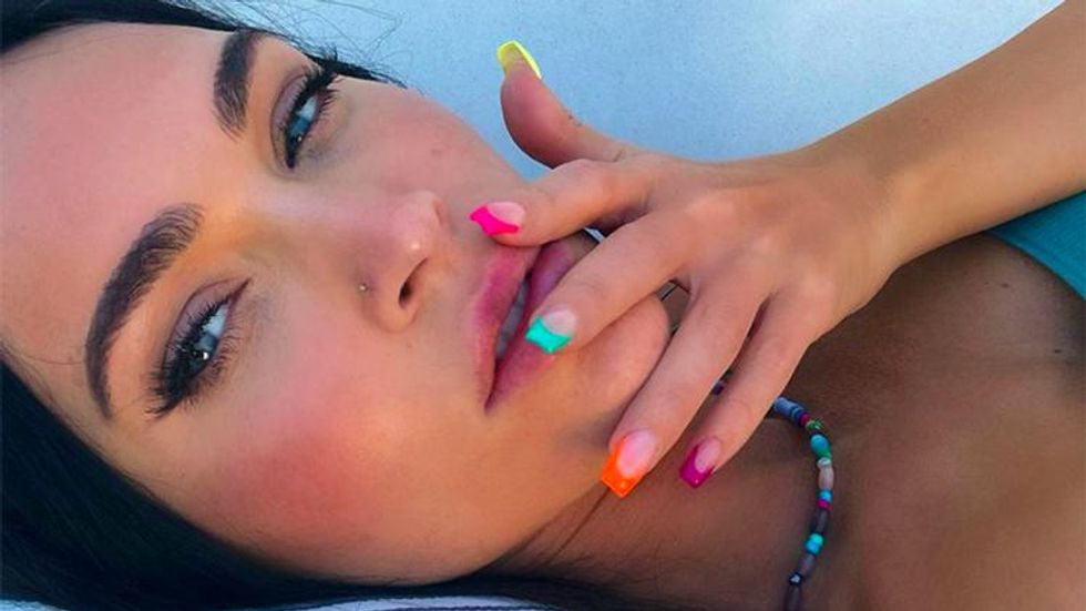 Megan Fox Showed Off Her Bi-Pride With A Rainbow Manicure