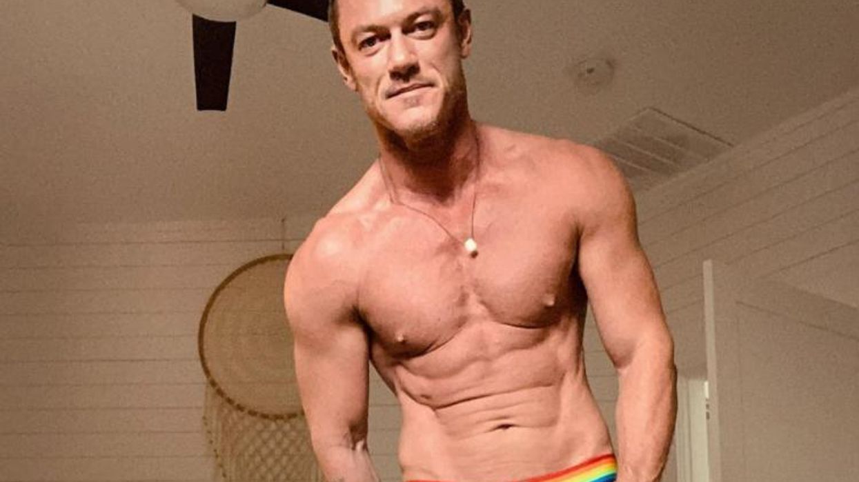 Luke Evans Wants You To See His Pride-Filled Versace Undies
