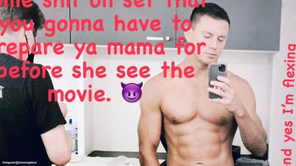 Channing Tatum Is Literally Touching Himself on His Instagram Story