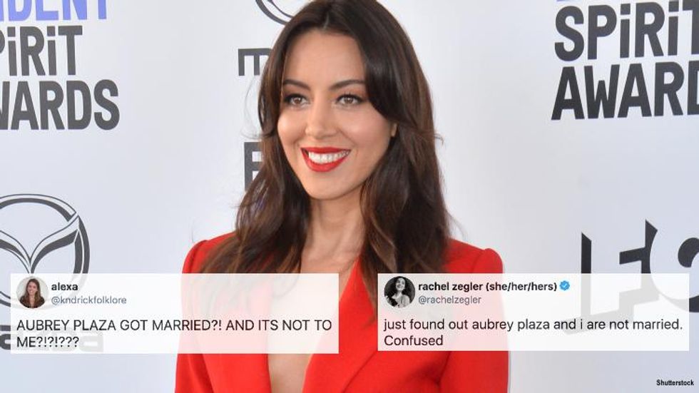 Aubrey Plaza Got Married & the Is Spiraling