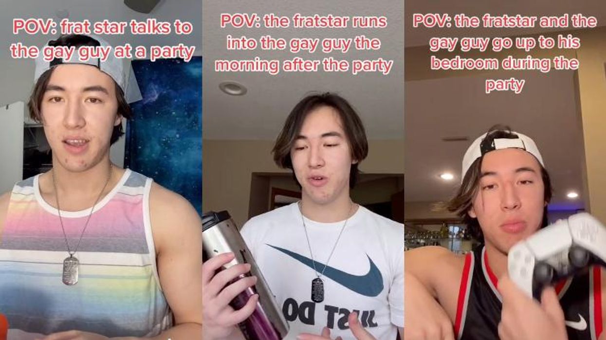 <p>I'm Too Invested in These TikToks of a Frat Dude Hitting on a Gay Guy</p>