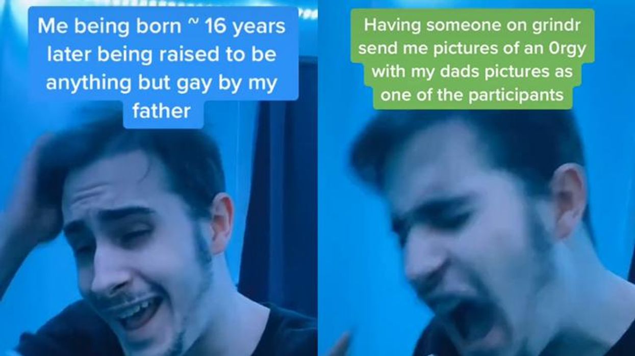 <p>Guy Busts Homophobic Father at Gay Orgy & What Happens Next Is Wild</p>