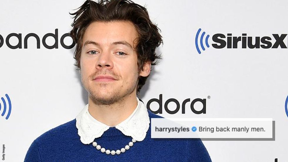 Celebrities defend Harry Styles' Vogue cover after conservative activist  complains society lacks 'manly men