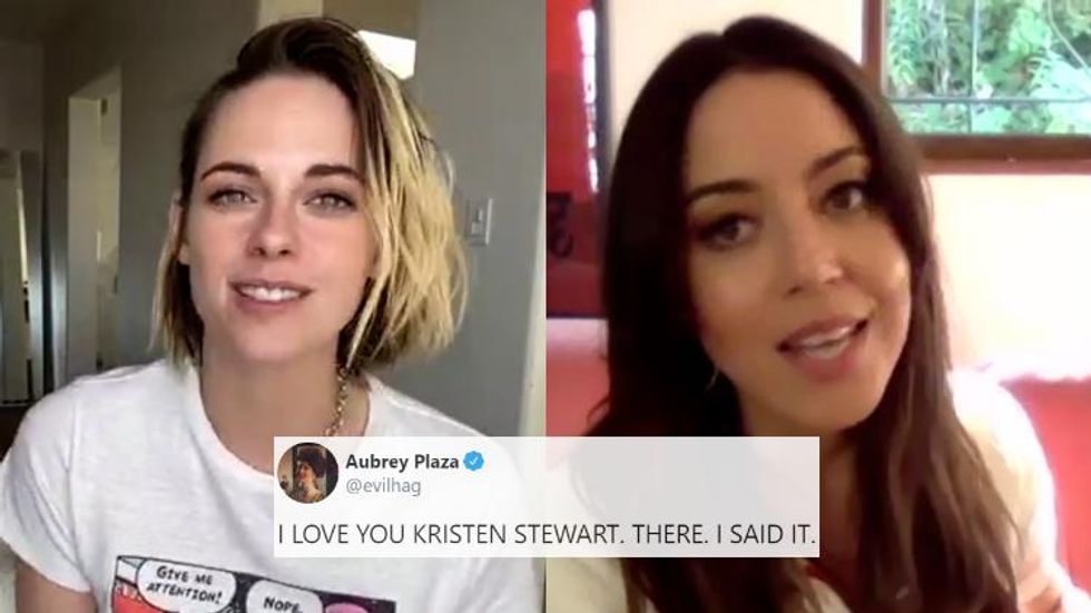 Aubrey Plaza Reacts to Old Tweet Declaring Love for Kristen Stewart