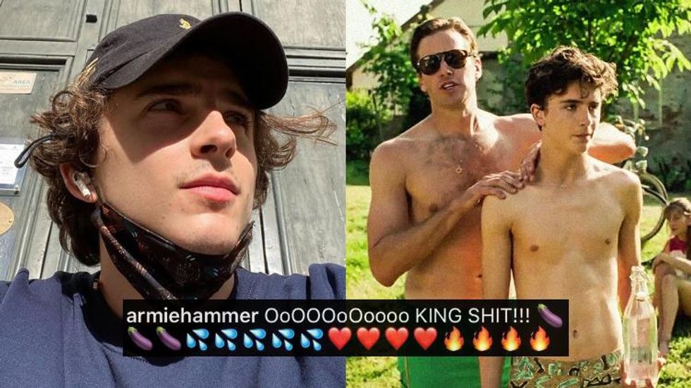 Armie Hammer Is Leaving Thirst Comments on Timothée Chalamet's IG