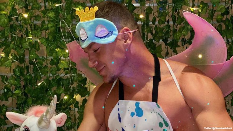 Shirtless Channing Tatum Wearing Fairy Wings Is Cute & Wholesome AF