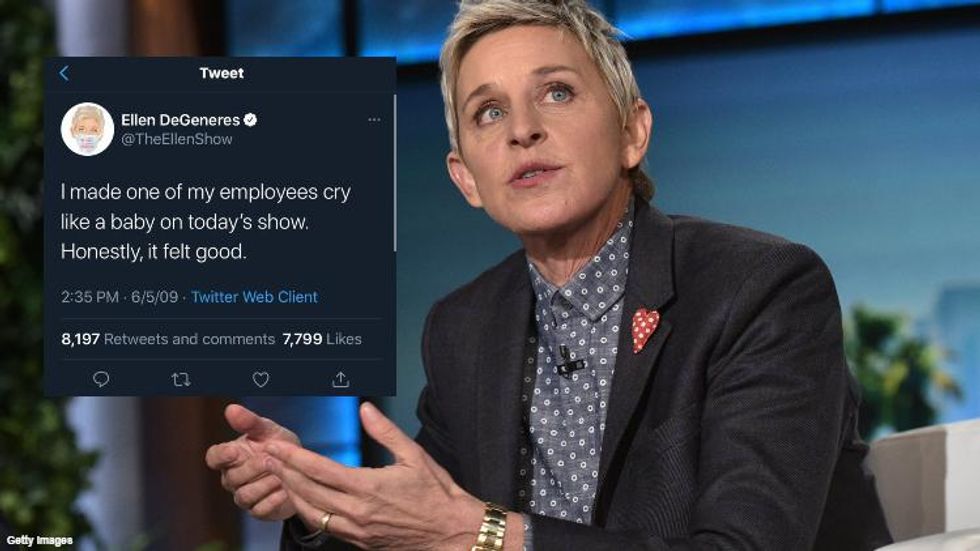 Ellen DeGeneres Celebrates Making an Employee Cry in Resurfaced Tweet