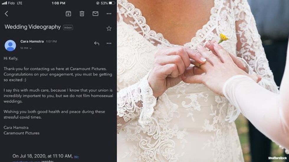 A Wedding Photographer Denied Service to a Lesbian Couple via Email