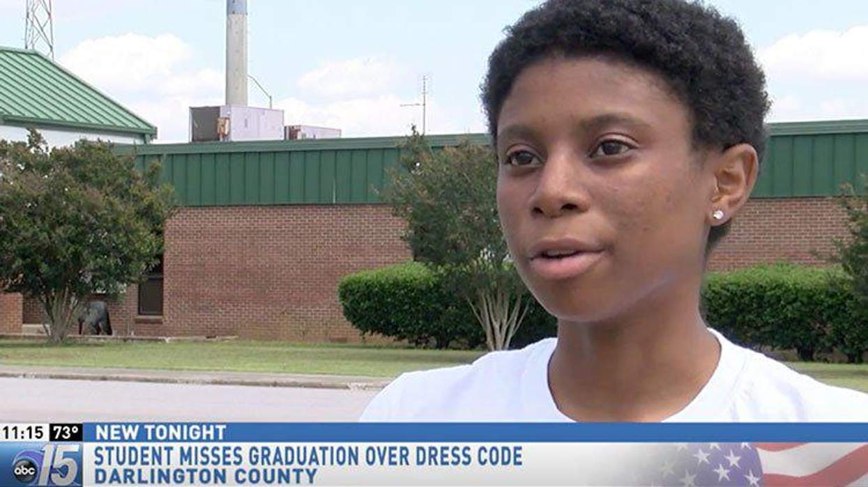 <p>A Gay High Schooler Was Banned From Graduation Because She Wore Pants</p>