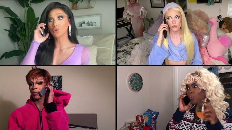 The Iconic 'Mean Girls' Four-Way Call Got a 'Drag Race' Makeover