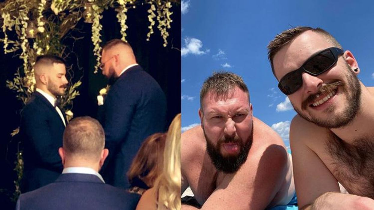 <p>Pro Wrestler Mike Parrow Marries Longtime Boyfriend Morgan Cole</p>