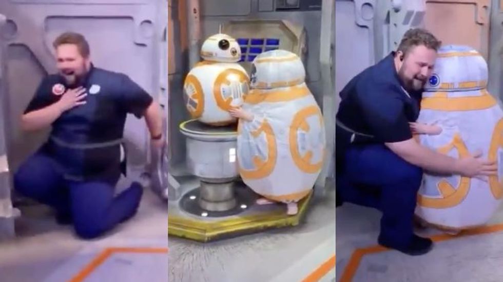 Disney World Cast Member Had the Best Reaction to Cute BB-8 Cosplayer