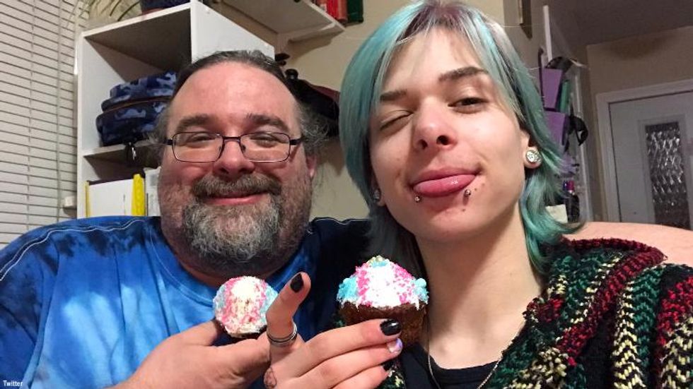 A Dad Threw a 'T-Versary' for His Trans Son & It Was Way Too Cute!