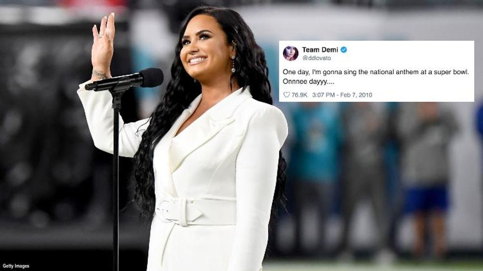 Demi Lovato Tweeted About Performing at the Super Bowl 10 Years Ago