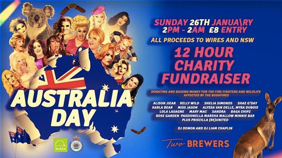 Gay Bar to Host 12-Hour Drag Fundraiser for Australian Wildfires