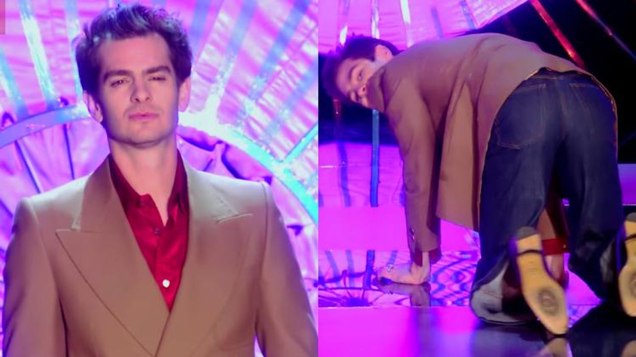 <p>Watch Andrew Garfield Get on All Fours on the <em>Drag Race UK </em>Runway</p>