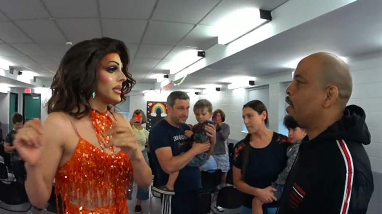 <p>Protestor Interrupts Drag Queen Story Hour, Taunts Children About Hell</p>