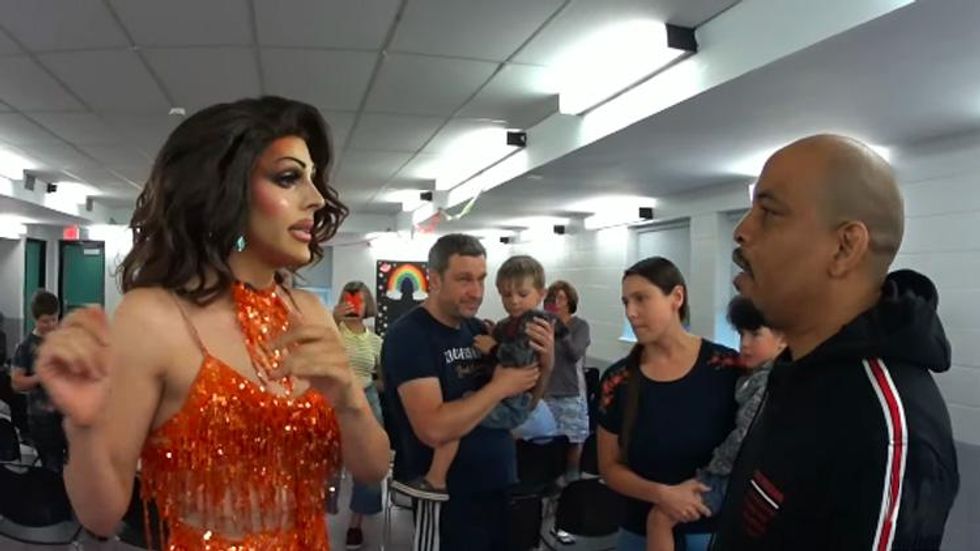 Protestor Interrupts Drag Queen Story Hour, Taunts Children About Hell