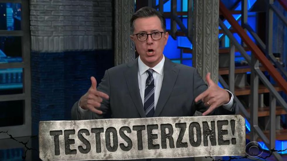 Stephen Colbert Perfectly Drags Men Who Think Recycling Is Gay