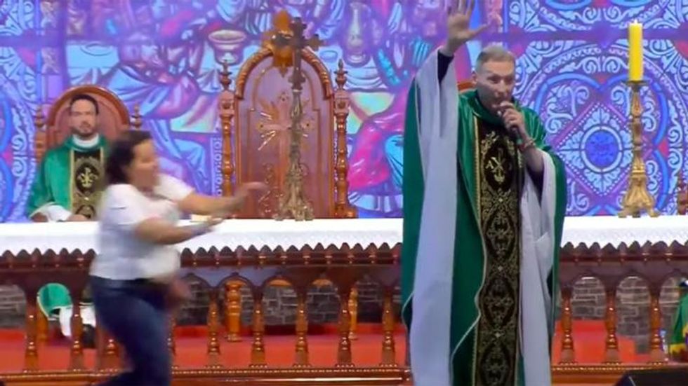 Famous Anti-Gay Priest Shoved Offstage During Live TV Broadcast