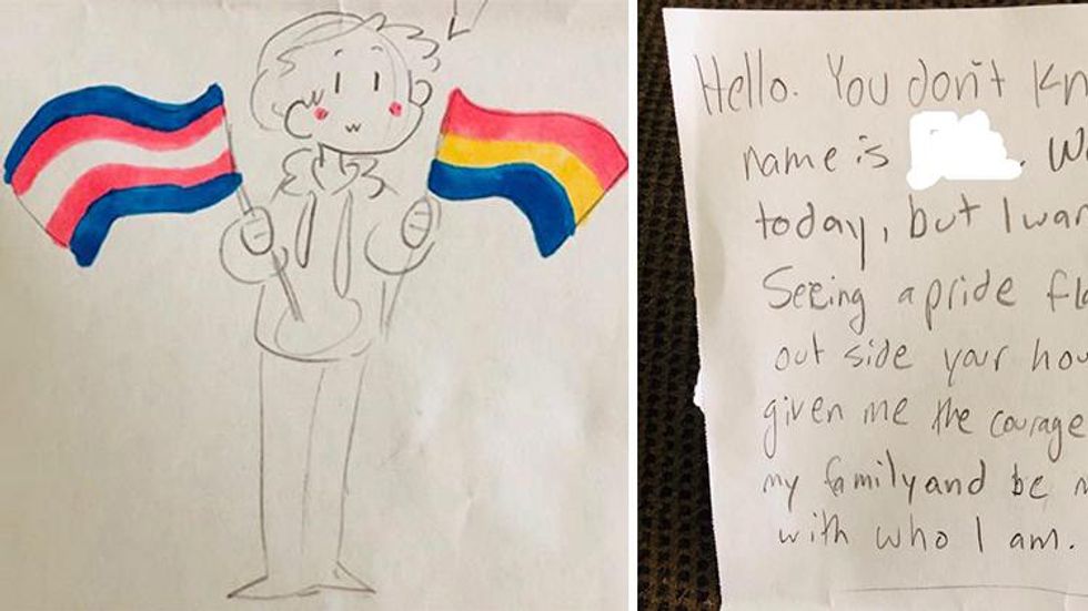 A Texas Couple's Pride Flags Inspired a Neighborhood Kid to Come Out