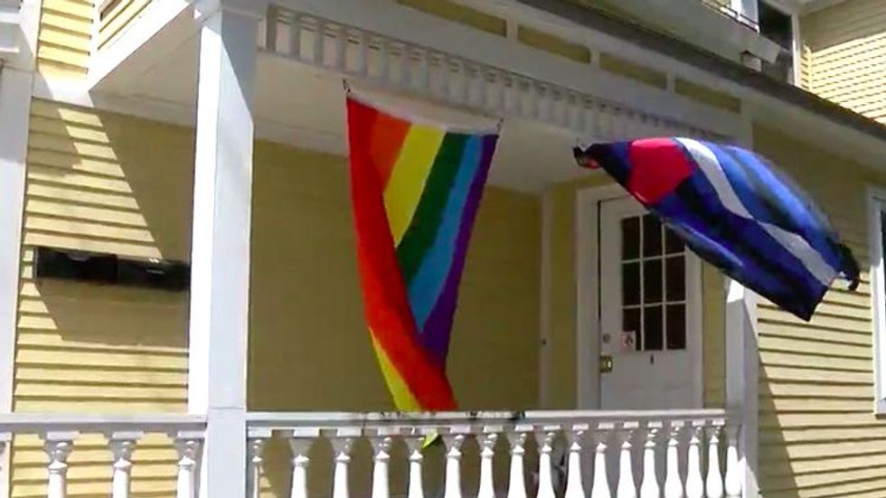 Police Bring Vermont Couple New Pride Flag After a Targeted Hate Crime
