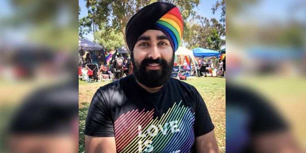 Amazing Rainbow Turban Photo Goes Viral for Pride