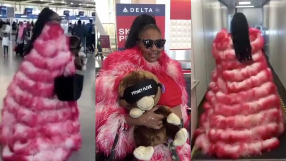 Lizzo Wearing Her Met Gala Look to the Airport Is Travel Goals