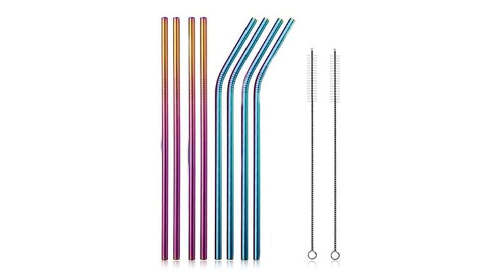 Do Your Part to Reduce Plastic Waste with These Rainbow Steel Straws
