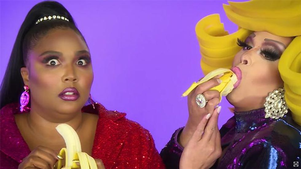 Lizzo Kikis with Our Favorite Drag Queens in New 'Juice' Video