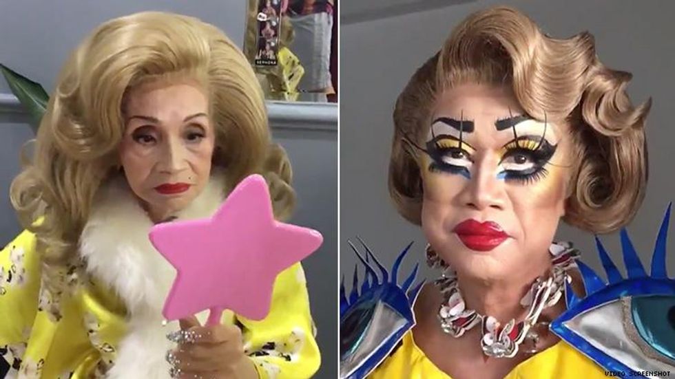 This Drag Queen Glammed up Her 92-Year-Old Grandmother & Father