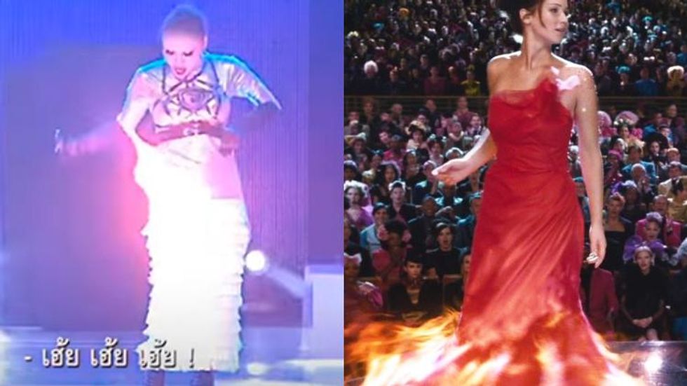 This 'Drag Race Thailand' Queen's Fire Reveal Is 'Hunger Games' IRL
