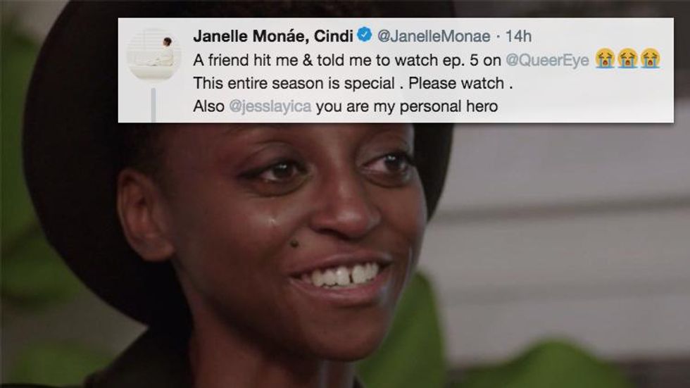 Janelle Monáe Is Just as Emotional Over 'Queer Eye's' Lesbian Hero as We Are