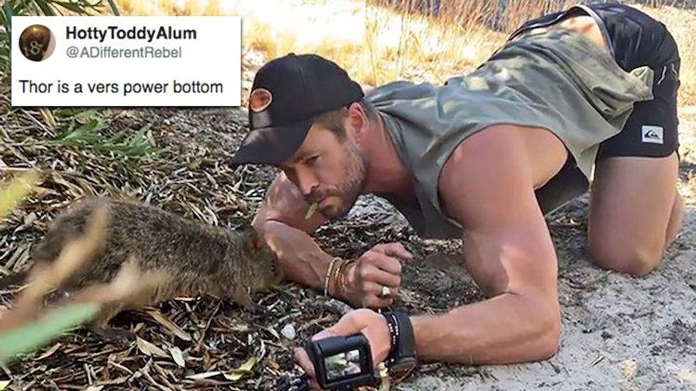 Chris Hemsworth's Arched Back Is Breaking the Internet