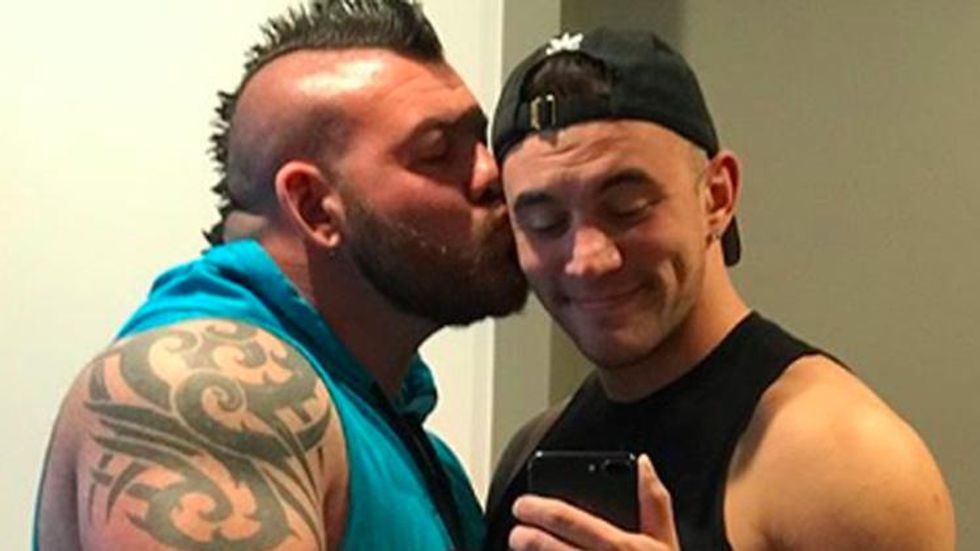 First Openly Gay Pro Strongman Wins Competition, Marries Boyfriend
