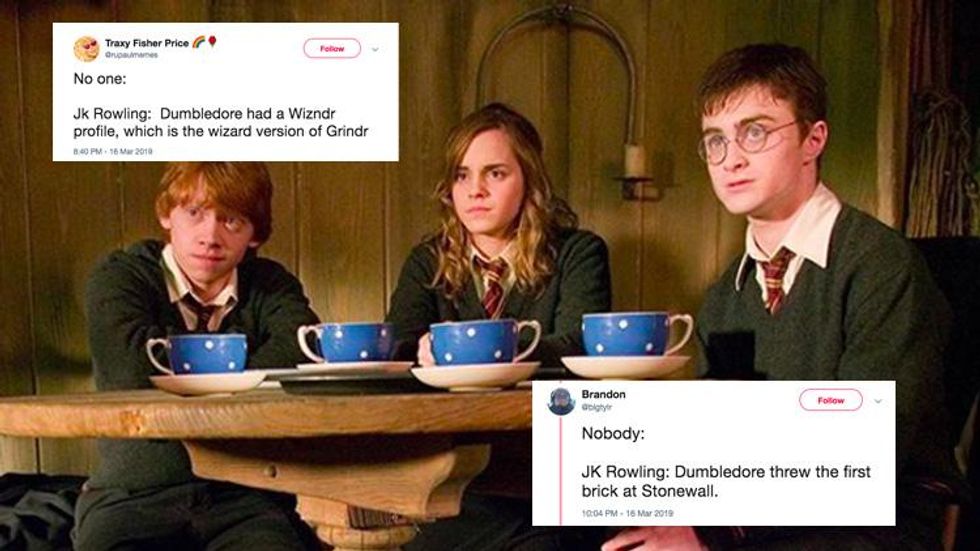 Fans Roast J.K. Rowling for Saying Dumbledore and Grindelwald Had 'Intense' Sexual Relationship