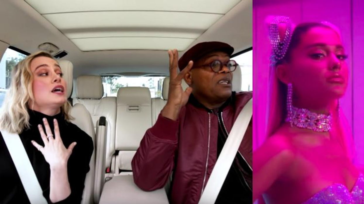 <p>Brie Larson & Samuel L. Jackson Singing Ariana's '7 Rings' Is So Pure</p>