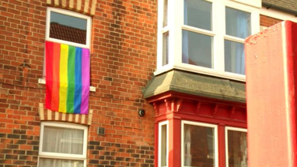Neighborhood Goes Rainbow After Anonymous Note Tells Lesbians to Move