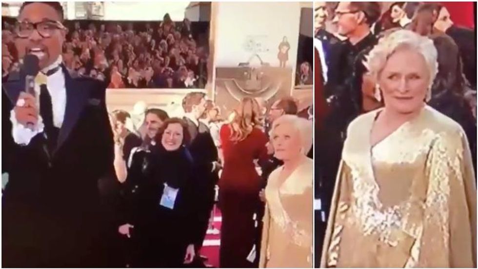 Glenn Close Gagging at Billy Porter's Oscar Dress Is All of Us