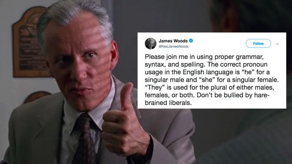 The Dictionary.com Twitter Roasted James Woods Over Transphobic Tweet